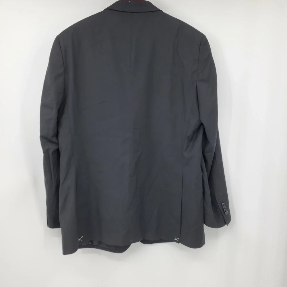 JOE Joseph Abboud Mens Black Wool Blend 2 Button Blazer Sport Coat Jacket Custom